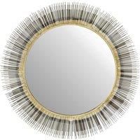 Orsina Templar Brass Finish Wall Mirror in Brown