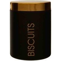 Premier Housewares Liberty Biscuit Canister, Storage, Enamel, Black