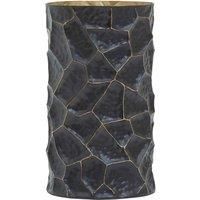 Interiors By Ph Small Hammered Steel Vase Black