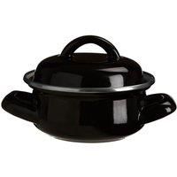 Premier Housewares 0104592 Mini Casserole Dish with Lid, Wide Handles, Enamel