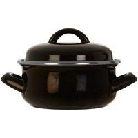 Premier Housewares 0104596 Mini Casserole Dish with Lid, Wide Handles, Enamel