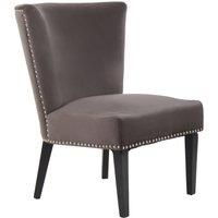 Velvet Dining Chair, Dining Room Accent Chair, Velvet Upholstered Wing Chair with Wooden Legs