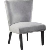 Velvet Dining Chair, Dining Room Accent Chair, Velvet Upholstered Wing Chair with Wooden Legs