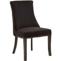 Orsina Velvet Dining Chair, Curved High Back Office Chair, Aesthetic Velvet Accent chair for Living Room in Charcoal
