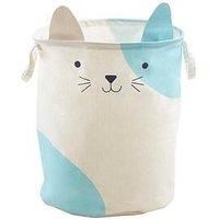 Premier Housewares Mimo Cat Face Laundry Bag  White