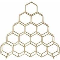 Premier Housewares Spice Rack / Racks with Gold Finish Standing Spices Rack Organiser Five Animal Metal Wire Hexagonal Design 7 x 22 x 25