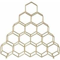 Premier Housewares Spice Rack / Racks with Gold Finish Standing Spices Rack Organiser Five Animal Metal Wire Hexagonal Design 7 x 22 x 25