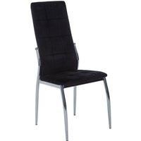 Orsina Tamzin Velvet High Back Dining Chair in Black