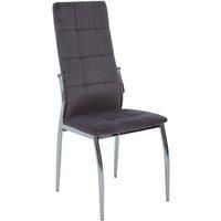 Orsina Tamzin Velvet High Back Dining Chair in Grey