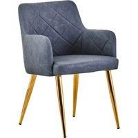 Orsina Tamzin Velvet Angular Dining Chair in Dark Grey