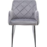 Orsina Tamzin Velvet Splayed Dining Chair in Brown