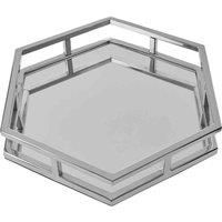 Interiors by PH Silver Finish Hexagonal Tray