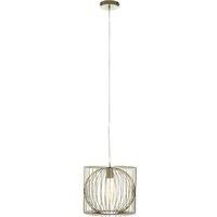 Premier Housewares Silver Pendant Light for Dining Room/ Durable Metal Ceiling Light for Living Room/ Stylish Ceiling Lighting W33 x D33 x H133cm Weight 1.4kg.