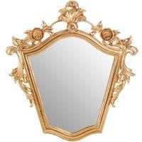 Versatile Champagne Finish Tapered Wall Mirror, Elegant Hallway Mirror For Bedroom, Functional Lounge Mirror
