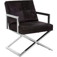Contemporary Design Cross Base Chair, Comfortable Occasional Arm Chair, Durable Constructed Accent Armchair