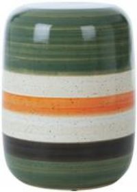 World Menagerie Alfreda Ceramic Stool Green;Beige;Orange 47cm H X 34cm W X 34cm D