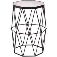 Interiors by PH Octagonal Black Finish Side Table