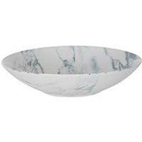 Premier Housewares Pasta Bowls / Marble Soup Containers Elegant Serving Bowl Luxurious White Bowl Round Cereal Bowl with Slanted Sides 21 x 5 x 21