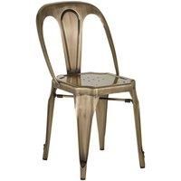 Dining Chair Collection Florida Chair   Powder Coated Steel   Brass Finish