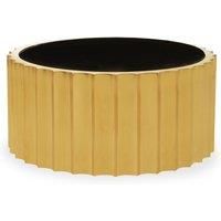 Black And Titanium Round Coffee Table