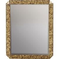 Antique Gold Finish Wall Mirror, Rectangular Mirror With Traditional Frame, Stylish Accent Mirror For Decor