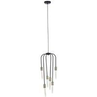 Lagona 6 Bulb Black Finish Indoor Home Office Living Room Ceiling Pendant Light