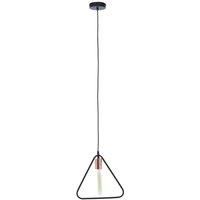 Premier Housewares Chandelier / Ceiling Light Black Triangle Shaped Pendant Lights for Ceiling / Hallway / Living Room Robust Metal Hanging Lighting for Halls / Bedroom 5 x 150 x 30