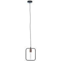 Premier Housewares Chandelier / Ceiling Light Black and Copper Pendant Lights for Ceiling / Hallway / Living Room Tubular Bulb Lighting for Halls / Bedroom 5 x 150 x 20
