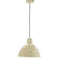 INTERIORS by Premier Leni Hammered Pendant Ceiling Light - Gold