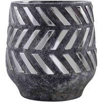 Interiors by PH Geometric Ceramic Planter, Grey