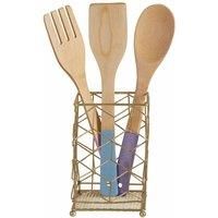 Vertex Contour Matte Gold Utensil Holder