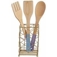 Vertex Contour Matte Gold Utensil Holder