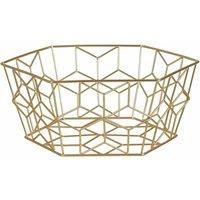 Vertex Contour Matt Gold Metal Kitchen Vegetable Fruit Basket Storage Organiser