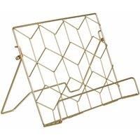 Vertex Contour Matte Gold Finish Cookbook Stand