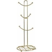 Vertex Deco 6 Cup Mug Tree Gold Kitchen Storage Rack Holder Modern Home