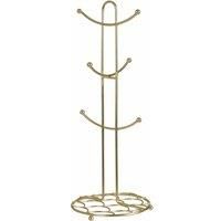 Vertex Deco 6 Cup Mug Tree Gold Kitchen Storage Rack Holder Modern Home