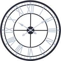 Premier Housewares Premier Houseware Skeletal Wall Clock - Black/Silver Finish