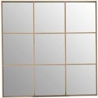 Square Metal Wall Mirror - Gold - 95cm