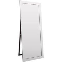 Premier Housewares Vintage Floor Standing White Chic Mirror Rounded And Bevelled Design Floor Mirrors For Bedroom Hallways And Living Room w80 x d3 x h200cm