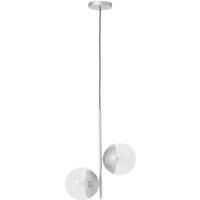 Premier Housewares Chrome Finish Pendant Light/ Adjustable Cord Ceiling Light/ Chandelier Lighting/ Sleek & Sturdy Ceiling Lights/ Shade Light/ Ceiling Lighting Dimensions W44 x D20 x H56cm.