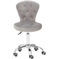 Premier Housewares Amelie Velvet Office Chair Grey