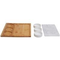 Premier Housewares 5 x White Marble and Ceramic Serving Board