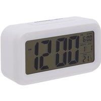 Premier Housewares LCD Digital Alarm Clock - White