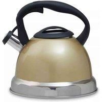 Light Gold Whistling Kettle 3.0L Stainless Steel Tea Stove Top Camping Heaters