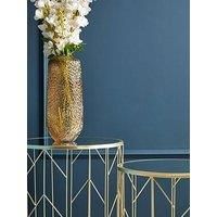 Interiors By Premier Colbie Large Embossed Amber Glass Vase