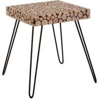 Interiors By Ph Wood Disc Square Side Table