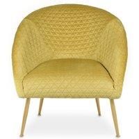 Luxury Velvet Occasional Chair, Comfortably Fashionable Gold Accented Chair