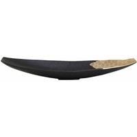 Interiors By Ph Aluminium Boat Dish Black/Gold