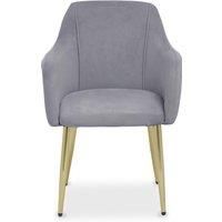 Velvet Dining Chair, Mid-Century Modern Velvet Dining Chair, Stylish Gold Accented Dining Chair