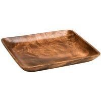 Premier Housewares Wooden Tray Serving Trays Snack Tray Acaica Wood Serving Dish Hand Carved Serving Platters Wooden Trays For Serving 4 x 35 x 35 cm
